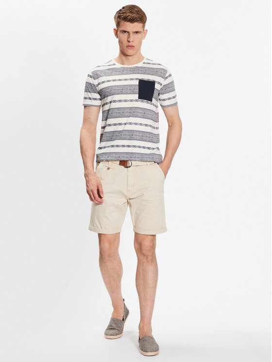 INDICODE INDICODE Marškinėliai Raffa 40-925 Tamsiai mėlyna Regular Fit