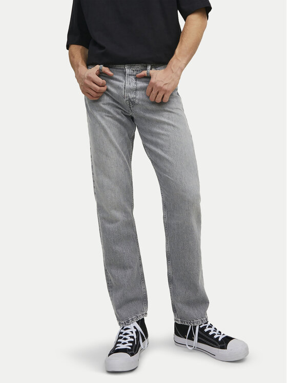 Jack&Jones Džinsi Chris 12209663 Pelēks Relaxed Fit