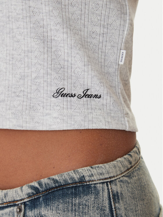Guess Jeans Guess Jeans Τοπ W6GPB5 KG372 Γκρι Regular Fit