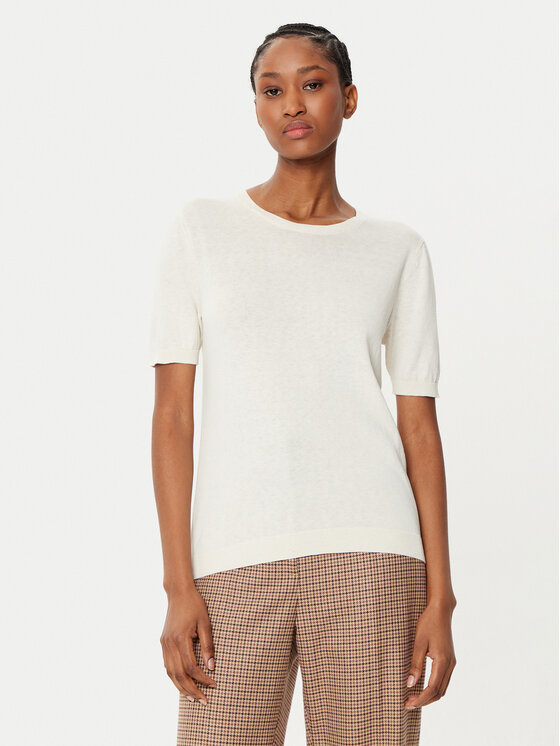 Weekend Max Mara Weekend Max Mara Пуловер Zibetto 2515361041 Екрю Regular Fit