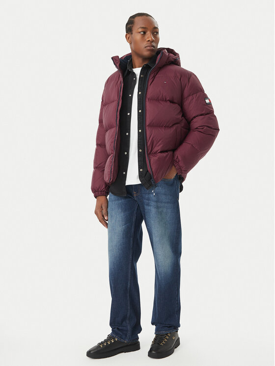 Tommy Jeans Tommy Jeans Pūkinė striukė Essential  DM0DM19786 Vyšninė Regular Fit