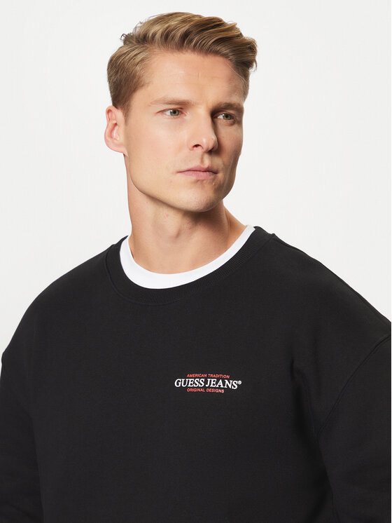Guess Jeans Guess Jeans Sweatshirt M4YQ17 K9V31 Schwarz Regular Fit