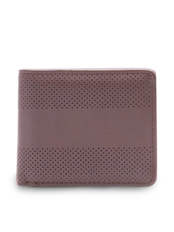 Lanetti Lanetti Majhna moška denarnica 4M1-001-AW23 Rjava