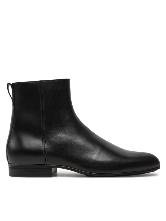 Calvin Klein Gležnjače Boot W/ Zip Lth HM0HM01501 Crna