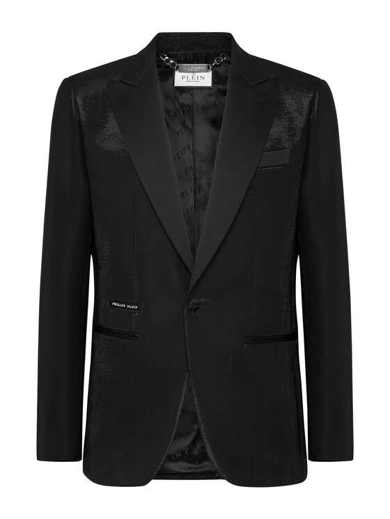 PHILIPP PLEIN PHILIPP PLEIN Marynarka 583 Czarny Fitted Fit