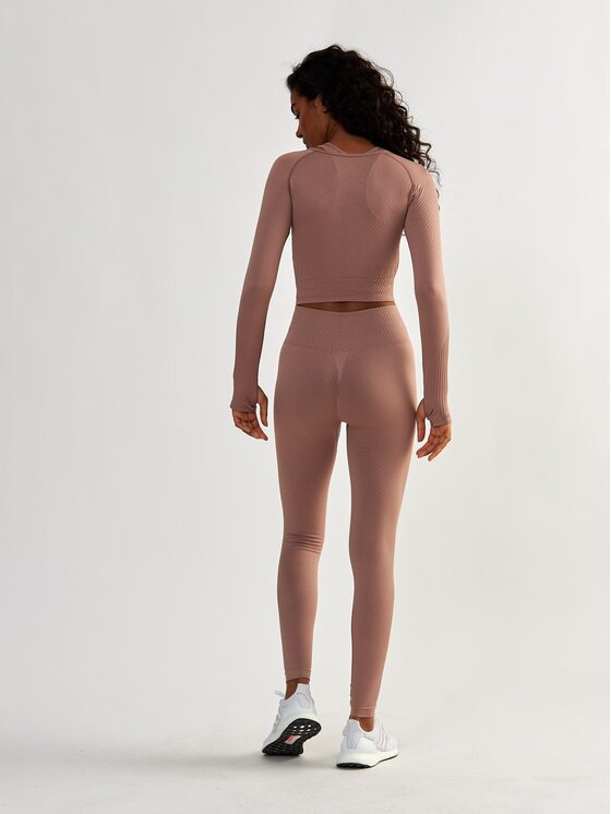 BeShaped BeShaped Longsleeve Sportowy Femme Force Bezszwowy Różowy Shaping Fit