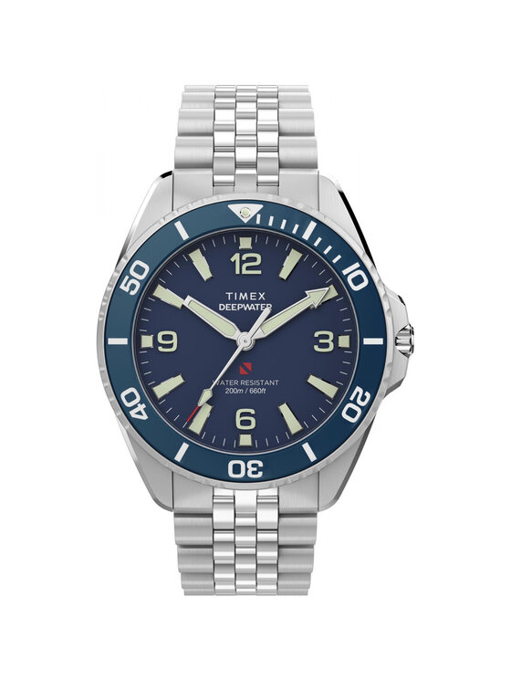 Timex Timex Zegarek TW2Y64600 Srebrny