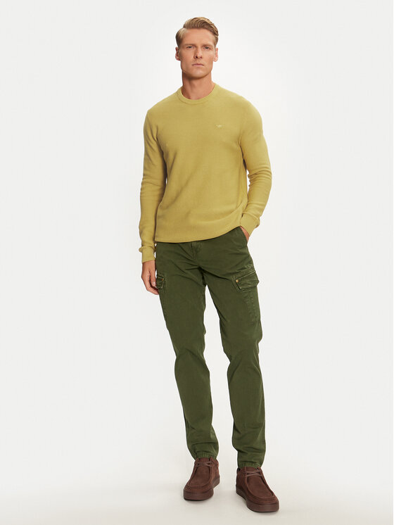 Mustang Mustang Sweter Elliot 1015472 Żółty Regular Fit