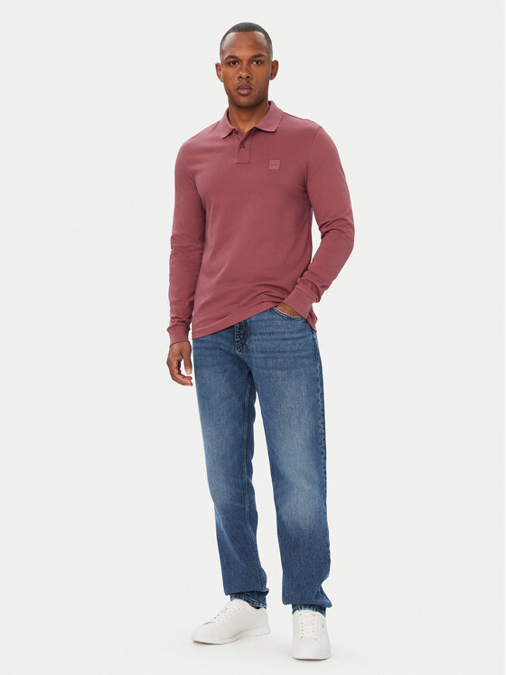BOSS BOSS Поло Passerby 50507704 Бордовий Regular Fit