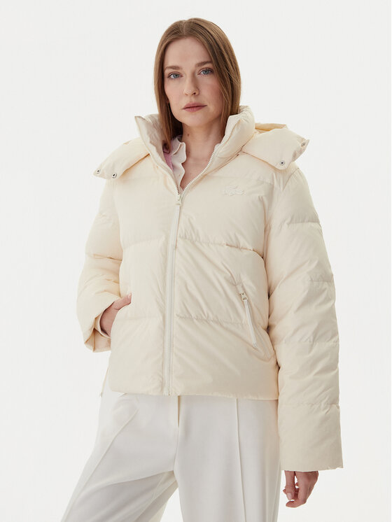 Lacoste Lacoste Daunenjacke BF3262 Écru Relaxed Fit