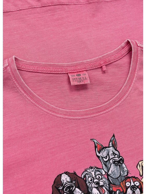 PITBULL PITBULL T-Shirt DIA DE LOS PERROS Różowy Regular Fit