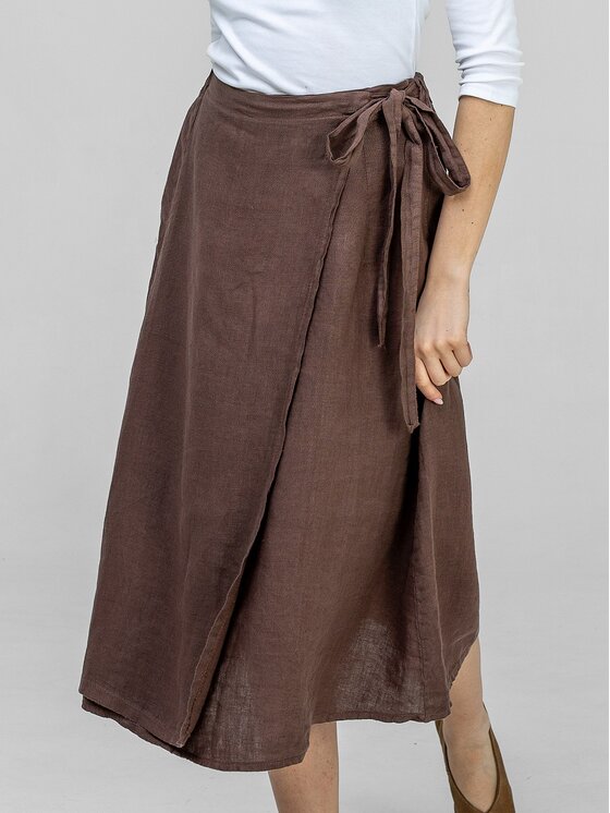 Perso Perso Maxi sukňa JPE266810F Hnedá Regular Fit