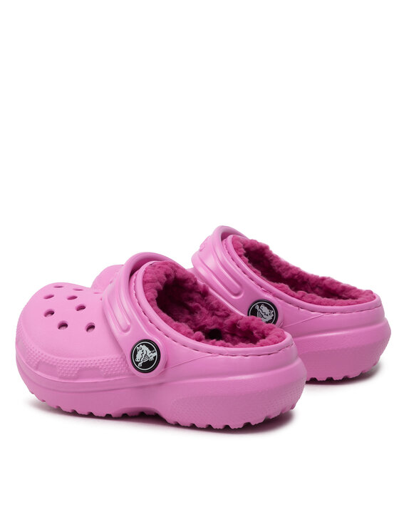 Crocs Crocs Чехли Classic Lined Clog T 207009 Розов