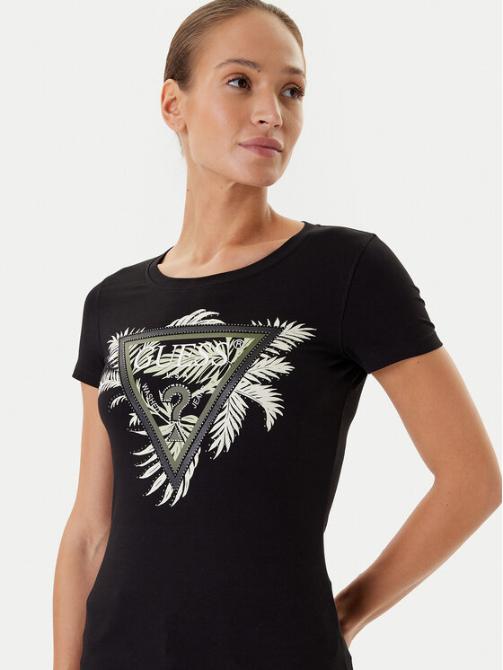 Guess Guess Тишърт W5YI13 J1314 Черен Regular Fit