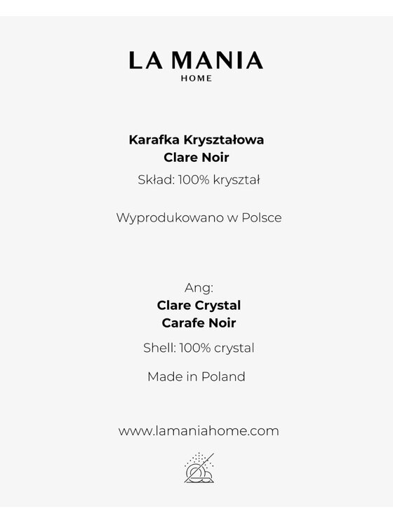 La Mania La Mania Karafka Clare Noir Czarny