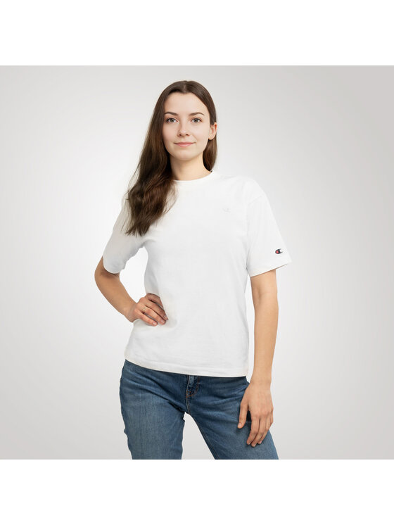 Champion Champion T-Shirt 116692-WW033-BDB_M Biały Oversize