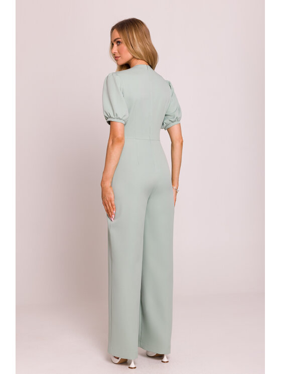 Made of Emotion Made of Emotion Jumpsuit M852 Verde Sexy Straight Fit