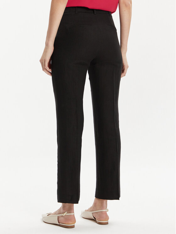 Marella Marella Kalhoty z materiálu Muschio 2413131272 Černá Regular Fit