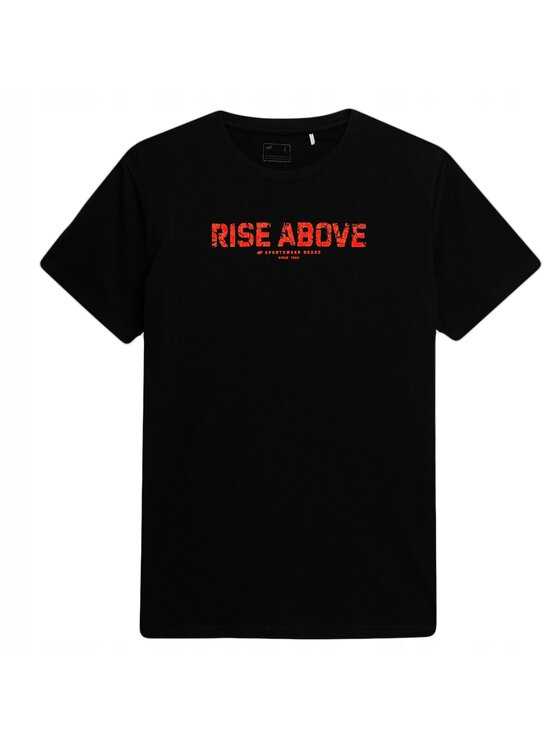 4F 4F T-Shirt TTSHM488 Czarny Comfortable Fit