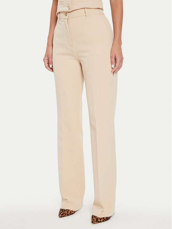 Guess Pantalon en tissu W4YB30 WFWX2 Beige Regular Fit