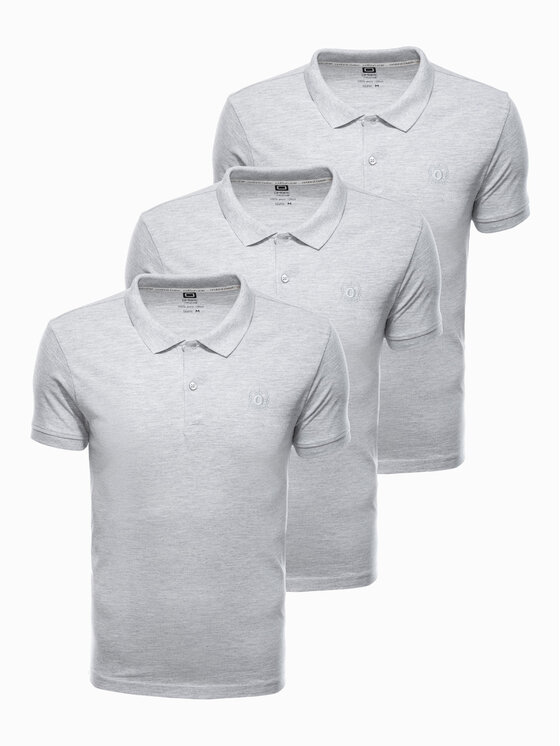 Ombre Ombre Polokošile Z28 Šedá Regular Fit