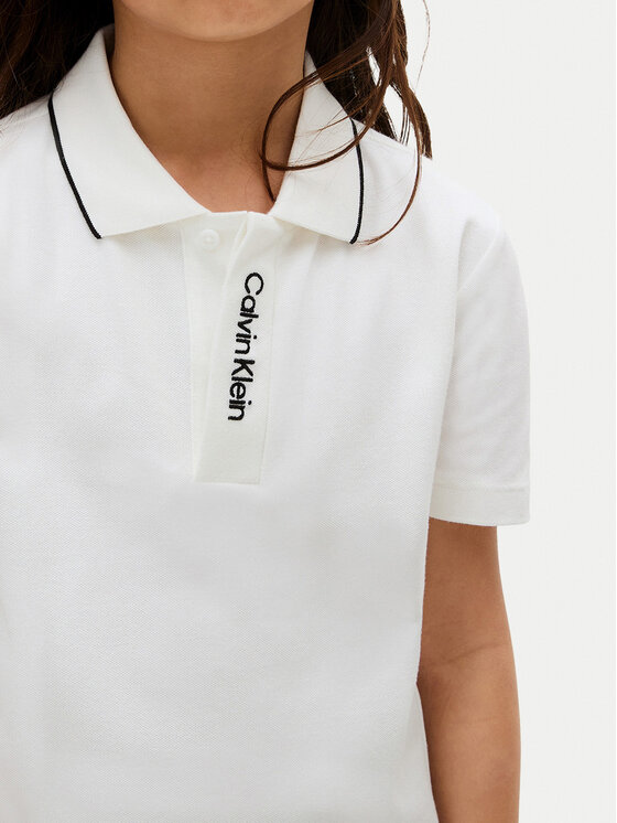 Calvin Klein Jeans Calvin Klein Jeans Polo Embro Logo IB0IB02542 D Biały Regular Fit