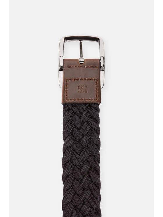 Lancerto Lancerto Pasek Męski Braid Granatowy