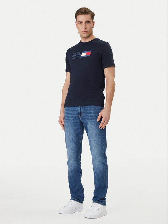 Tommy Hilfiger Tommy Hilfiger T-Shirt Brand Love Box MW0MW42366 Tmavomodrá Regular Fit