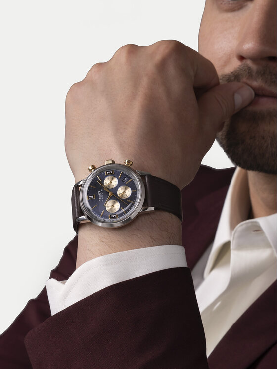 Timex Timex Ročna ura Marlin® Quartz Chronograph TW2W60400 Črna