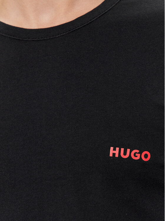 HUGO Hugo Rinkinys: 3 ilgarankoviai marškinėliai 50492631 Juoda Regular Fit