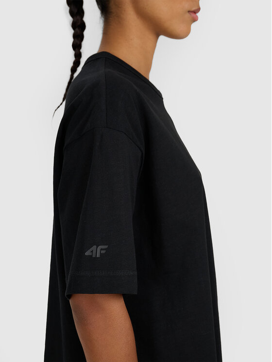 4F 4F T-Shirt FOB SUMMER Czarny Oversize
