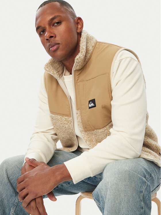 Quiksilver Quiksilver Kamizelka EQYFT04853 Beżowy Regular Fit