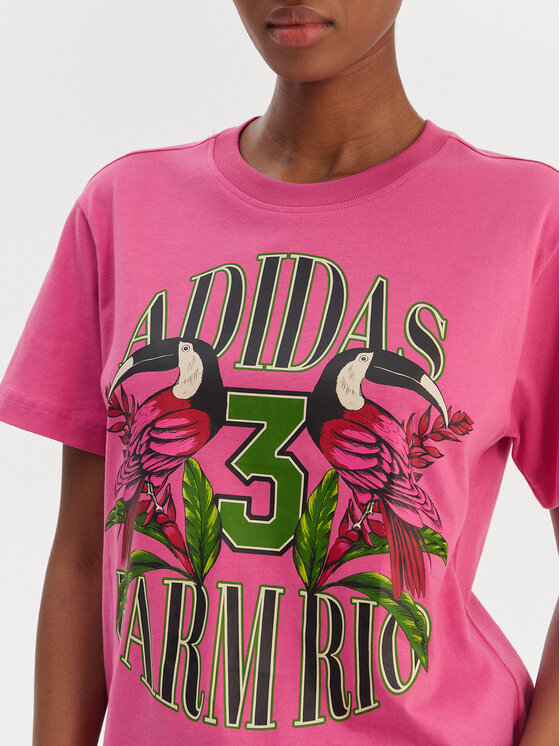 adidas adidas T-Shirt Farm Rio Graphic KD4640 Růžová Regular Fit