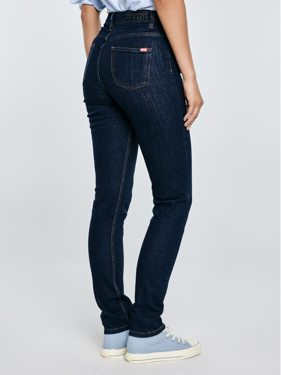 BIG STAR BIG STAR Jeansy KATRINA HIGH WAIST Granatowy Slim Fit