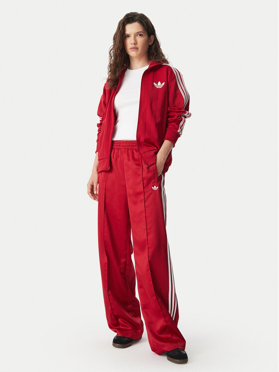 adidas adidas Pulóver Pinstripe Firebrid Loose Tracktop KS9984 Piros Regular Fit