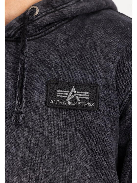 Alpha Industries Alpha Industries Mikina Backprint Vintage Hoodie Čierna Regular Fit