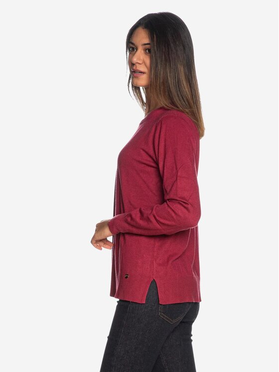 Yes Zee Yes Zee Maglione Maglia donna Bordeaux Regular Fit