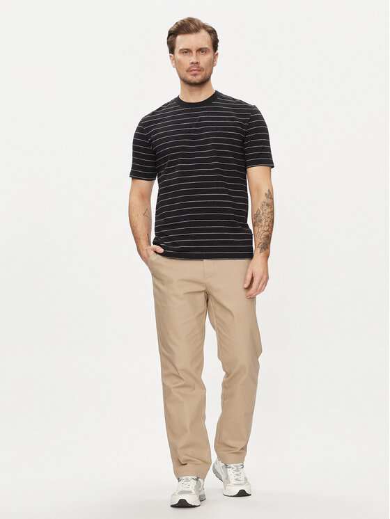 Sisley Sisley Tričko 3QPBS103C Čierna Regular Fit
