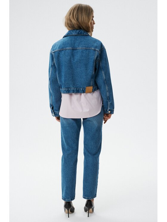MARI PRETI MARI PRETI Giacca di jeans Denim Rust Blu scuro Regular Fit
