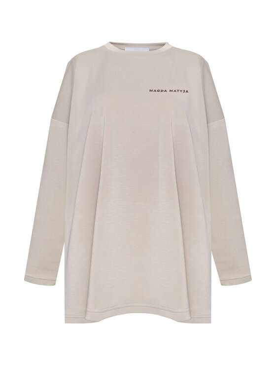 Magda Matyja Magda Matyja Bluzka JETLAG LONGSLEEVE BEIGE Beżowy Oversize