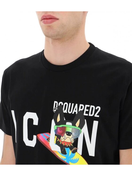 Dsquared2 Dsquared2 T-Shirt 79GC0064 S23009 900 Černá Regular Fit