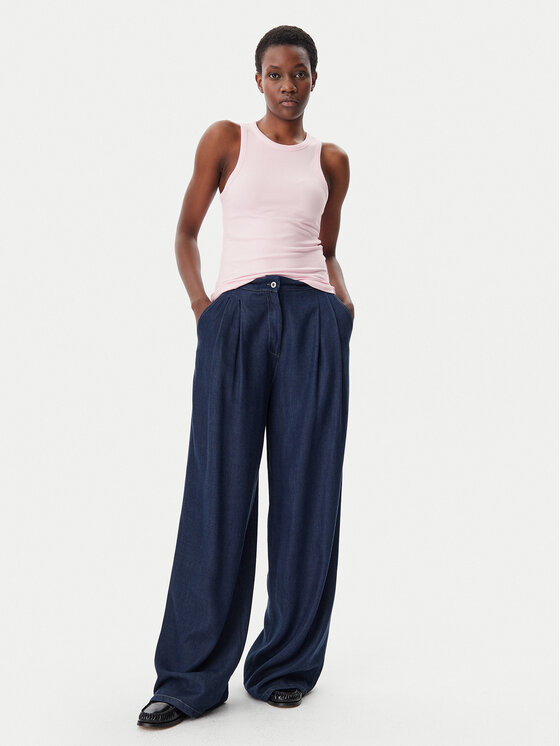 Tommy Hilfiger Tommy Hilfiger Felső WW0WW38635 Rózsaszín Slim Fit