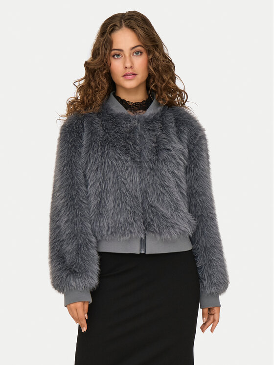 ONLY Kožušina Manny 15322405 Sivá Regular Fit