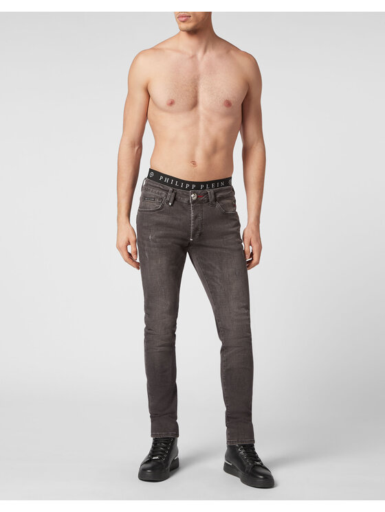 PHILIPP PLEIN PHILIPP PLEIN Jeansy 2015 Szary Straight Leg