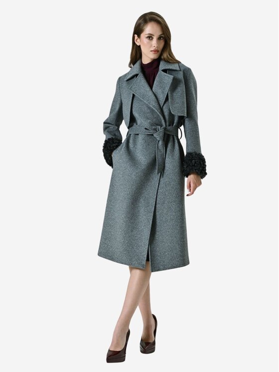 Rinascimento Rinascimento Płaszcz Cappotto donna Szary Regular Fit