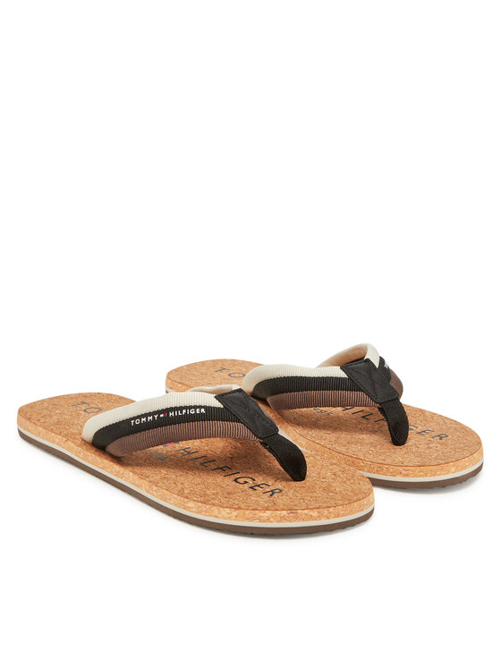 Tommy Hilfiger Tommy Hilfiger Šlepetės per pirštą FM0FM05647 Juoda