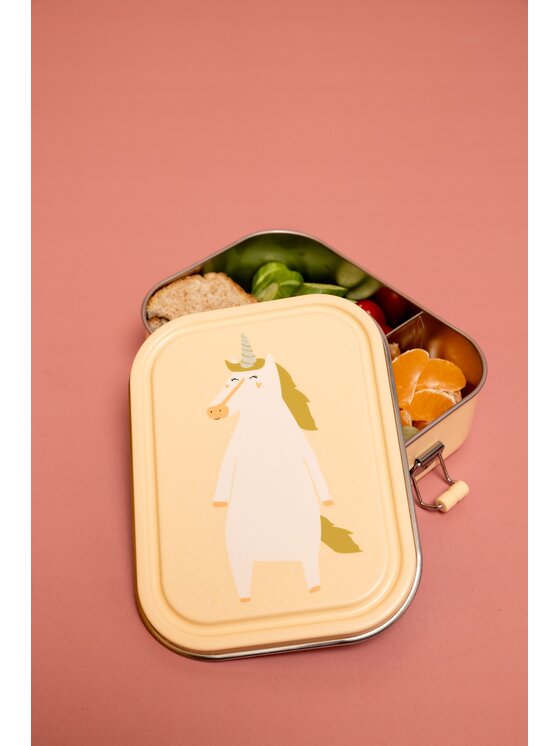Trixie Baby Trixie Baby Lunchbox Duży stalowy lunch box - Jednorożec Beżowy