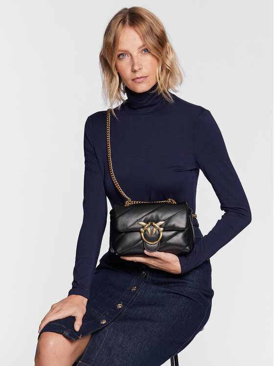 PINKO Pinko Kabelka Love Mini Puff Cl PE 23 PLTT 100039 A0F2 Čierna