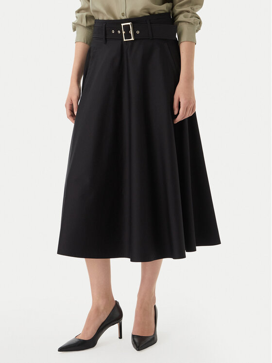 Marella Marella Φούστα σε γραμμή Α Tappeto 2613101101 Μαύρο Regular Fit