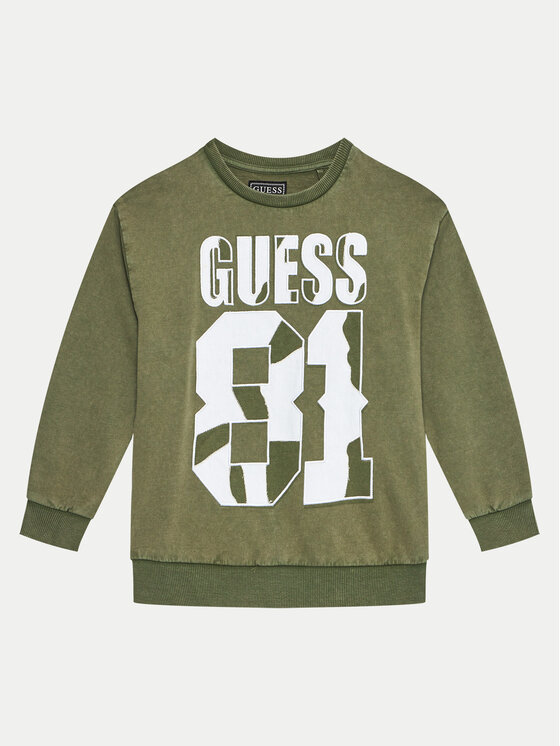 Guess Majica Dugih Rukava L4YQ08 KA6R4 Zelena Regular Fit